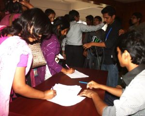 Participants are Registering for the Event