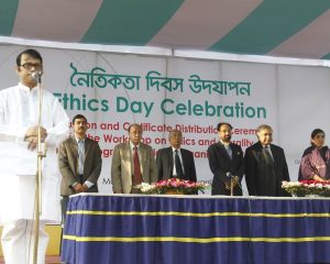 Founder of Ethics Club Bangladesh taking Oath